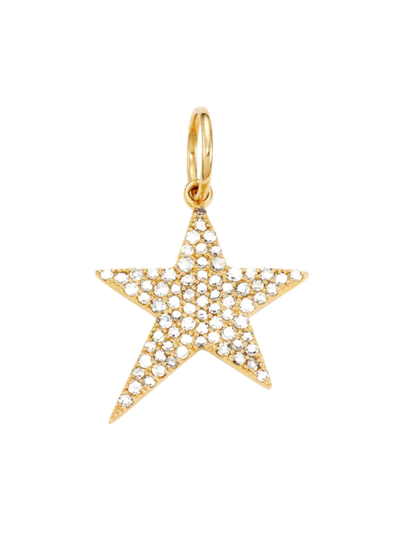 Saks Fifth Avenue Women's Modern Star 14k Yellow Gold & 0.44 Tcw Diamonds Charm