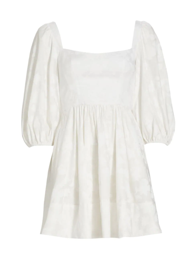 Michelle Smith X Saks Claudia Balloon-sleeve Minidress In White