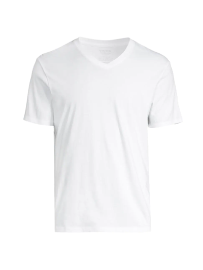 Vince Short-sleeve V-neck Pima Jersey T-shirt In Optic White