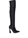 Gianvito Rossi Stretch Twill 100mm Over-the-knee Boots In Black
