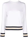 THOM BROWNE CRICKET STRIPE TRIM SWEATSHIRT