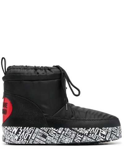 Love Moschino Ankle-length Padded Boots In Black