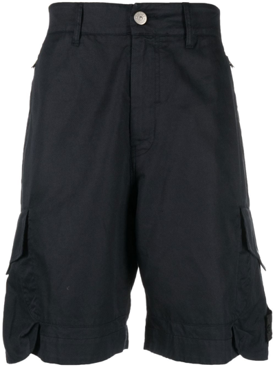 Stone Island Shadow Project Knee-length Cargo Shorts In Blue