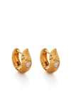 Monica Vinader Deia Diamond Small Hoop Earrings In Gold