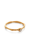 Monica Vinader Siren Mini Diamond Stacking Ring In Gold