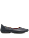 Camper Colour-block Leather Ballerinas In Black