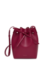 Mansur Gavriel Mini Mini Saffiano Leather Bucket Bag In Berry