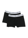 Karl Lagerfeld Black Set For Boy With White Logo In Black