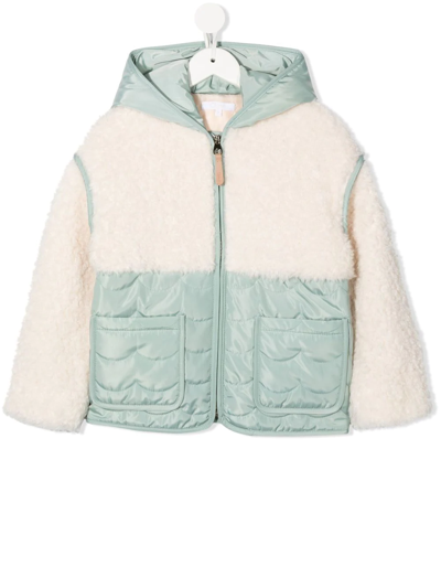 Chloé Kids' Faux-shearling Quilted Jacket In Green ModeSens