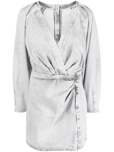 Iro Marcia Denim Mini Dress In Bleached | ModeSens