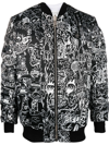 PHILIPP PLEIN SKULL-PRINT BOMBER JACKET