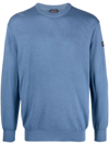 Paul & Shark Wool Jumper With Logo Patch In Blue