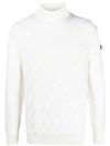 Paul & Shark Woollen Turtleneck Sweater In White