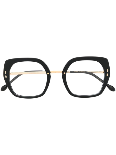 Isabel Marant Eyewear Oversized Square-frame Glasses In Black