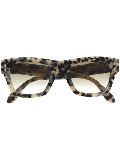 Isabel Marant Eyewear Tortoiseshell-effect Tinted Sunglasses In Neutrals