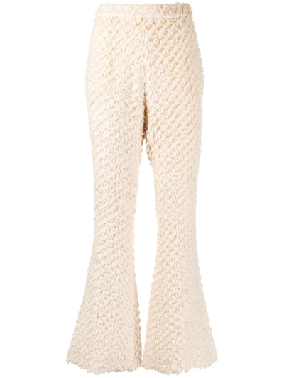 Rokh Off-white Flared Lounge Pants In 04ivory