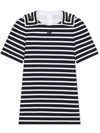 DOLCE & GABBANA STAR-PATCH STRIPED DRESS