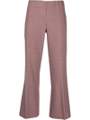 P.A.R.O.S.H HOUNDSTOOTH FLARED TROUSERS
