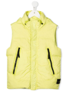 STONE ISLAND JUNIOR FEATHER-DOWN HOODED GILET