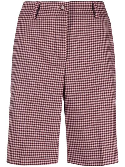 P.a.r.o.s.h Check-pattern Bermuda Shorts In Pink
