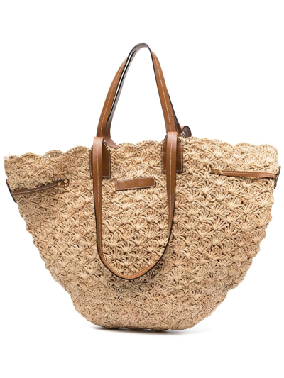 Isabel Marant Woven Tote Bag In Neutrals