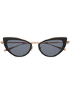 Valentino Rockstud Cat-eye Frame Sunglasses In Gold