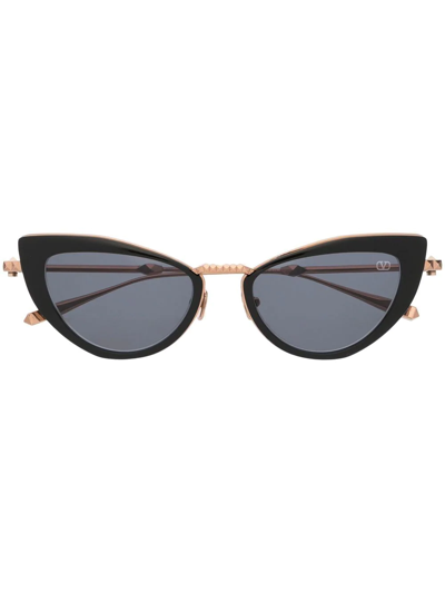 Valentino Rockstud Cat-eye Frame Sunglasses In Black