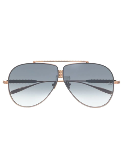 Valentino Pilot-frame Sunglasses In Gold