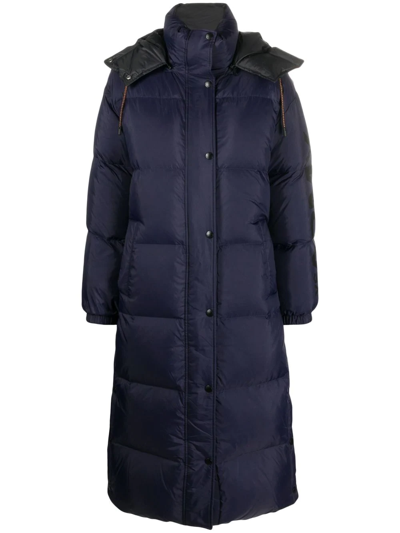 Yves Salomon Reversible Puffer Coat In Blue