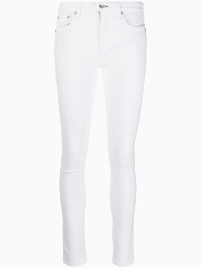 Rag & Bone White High-rise Skinny Jeans