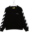 Off-white Kids' Off White Boys  Black Cotton Sweater