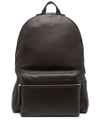 ORCIANI LOGO-PLAQUE LEATHER BACKPACK
