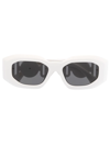 Versace Medusa Oval-frame Sunglasses In White