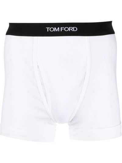 TOM FORD LOGO WAISTBAND STRETCH-COTTON BOXER SHORTS