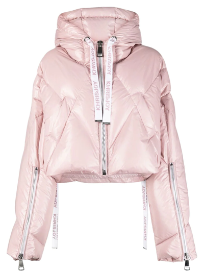 Khrisjoy Drawstring Cropped Puffer Jacket In Ar172