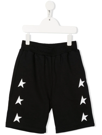 Golden Goose Kids' Logo-print Wide-leg Shorts In Multi-colored