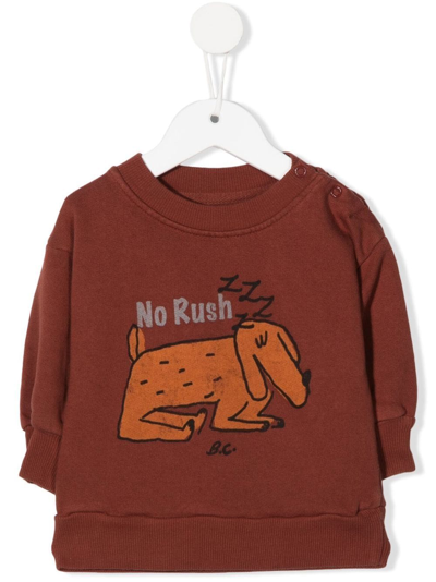 Bobo Choses Babies' No Rush Print Sweatshirt In Brown