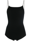 Aeron Lourde Sleeveless Ribbed Bodysuit In Black
