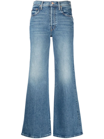 Mother The Weekender Mid Rise Flared Jeans In Home Movie In Rcs Riding The Cliffside