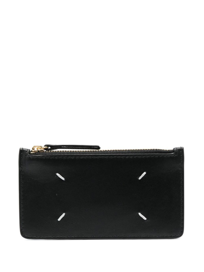 Maison Margiela Leather Stitch Wallet In Black