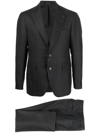 Tagliatore Single-breasted Virgin Wool Suit In Grey
