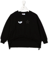 Chiara Ferragni Embroidered-motif Sweatshirt In Black