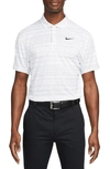 Nike Dri-fit Adv Tiger Woods Golf Polo In White/ University Red/ Black