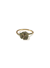 AS29 ‘BLOOM' GREEN DIAMOND 18K GOLD MINI FLOWER RING