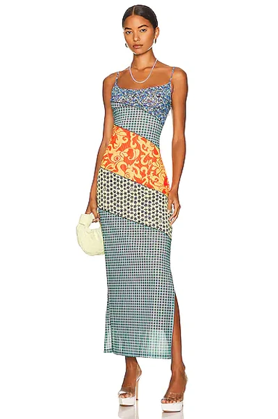 MIAOU GREEN PALOMA ELSESSER EDITION THAIS MIDI DRESS 