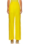 Aknvas Eve Cotton-blend Wide-leg Pants In Lemon