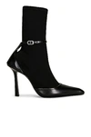 Alexander Wang Scuba And Leather Sock Boots In Black