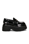 Alexander Wang Carter Patent-leather Platform Loafers In Black