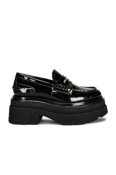 Alexander Wang Carter Patent-leather Platform Loafers In Black