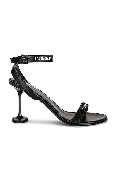 Balenciaga Afterhour 90mm Sandal In Black Smooth Calfskin In Schwarz